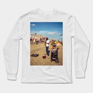 Saxophonist, Coney Island, Brooklyn, NYC Long Sleeve T-Shirt